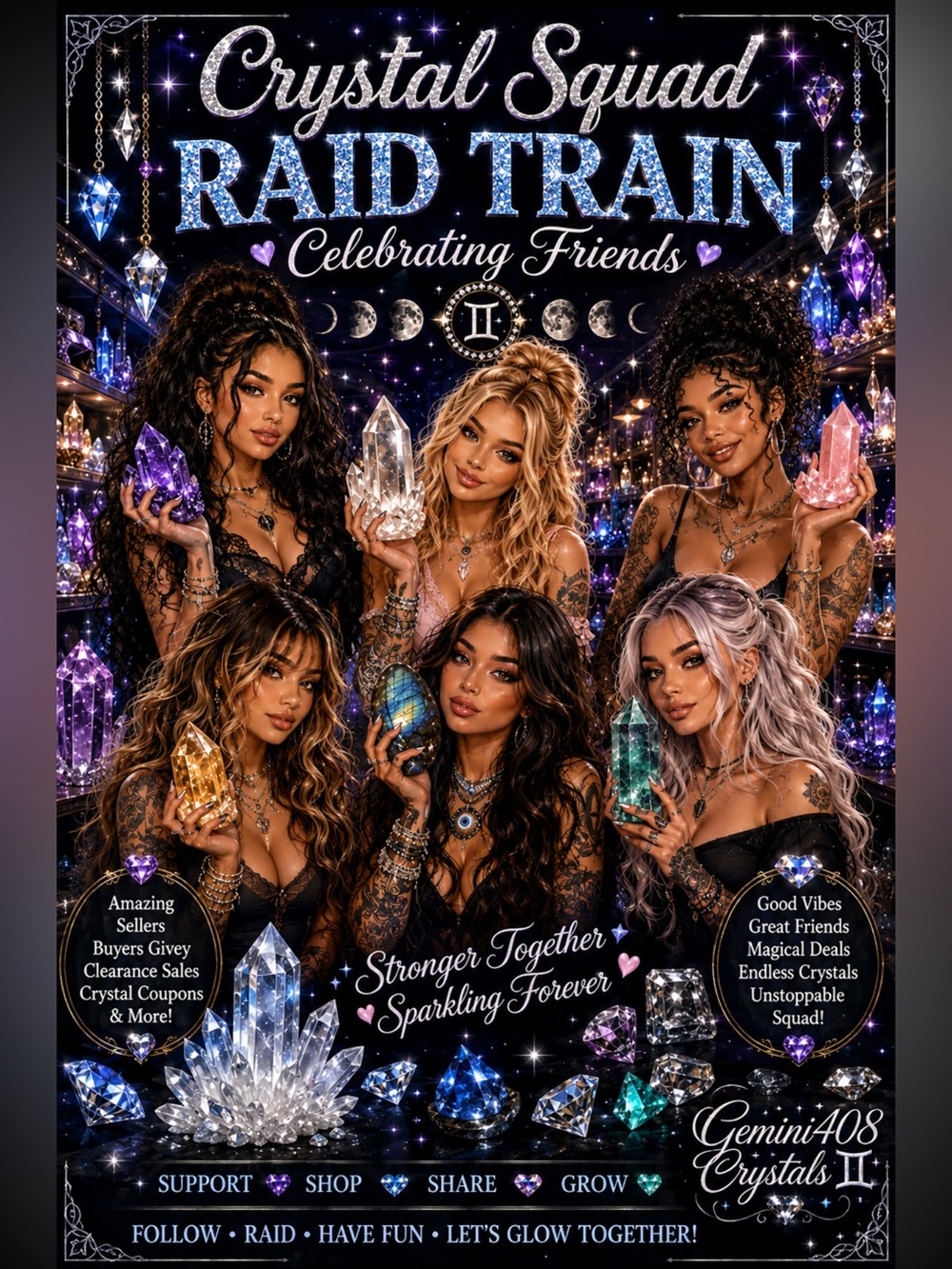 “Crystal Squad” Raid Train 8/9/26 ALL SALES ARE FINAL